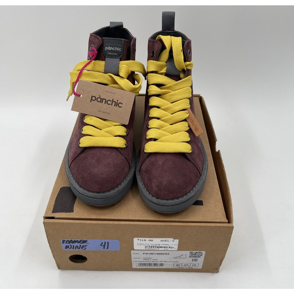 Panchic Ankle‎ Boot Womens 10.5 Wine Made In Italy - Picture 2 of 11